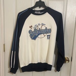Aelfric Eden Navy and Cream Crewneck